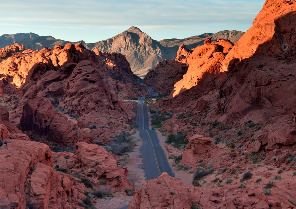 A road in the Nevada desert