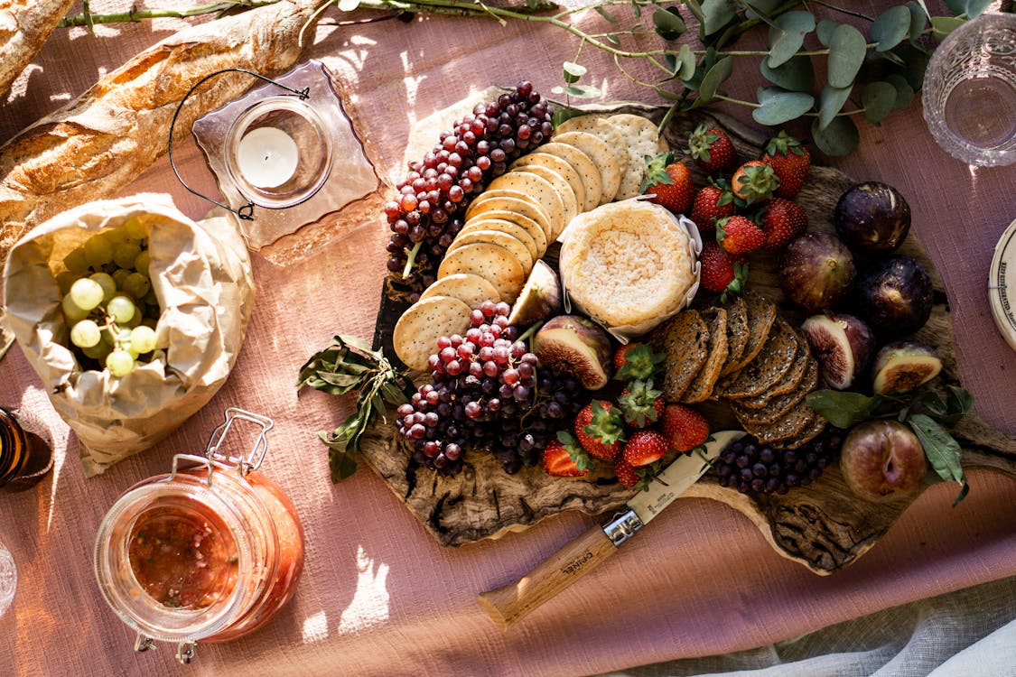 A charcuterie board