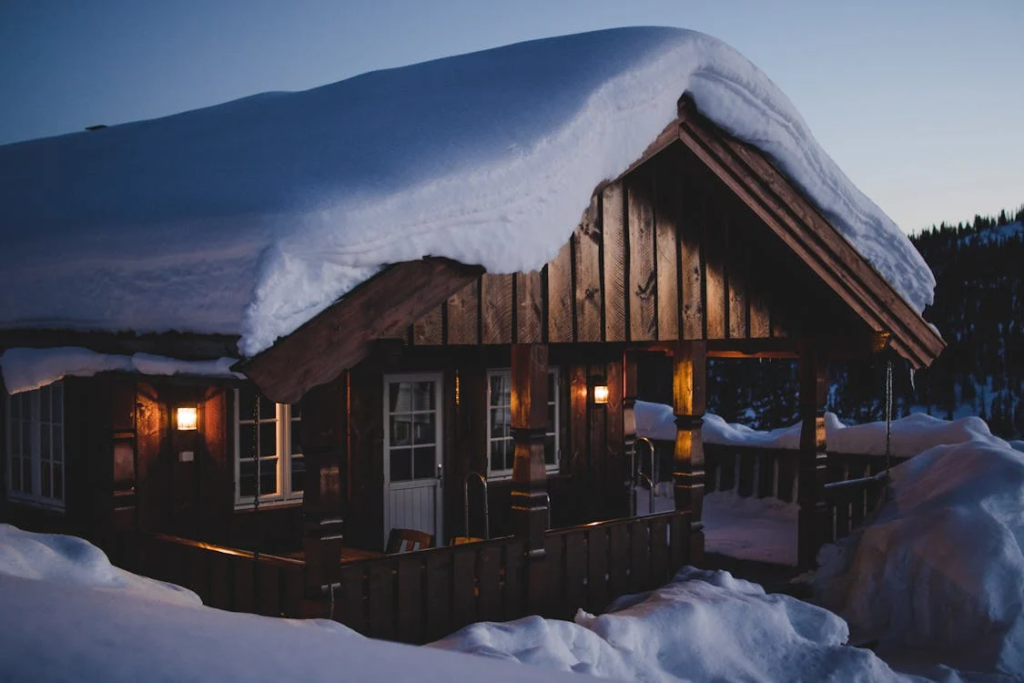 A house in the winter