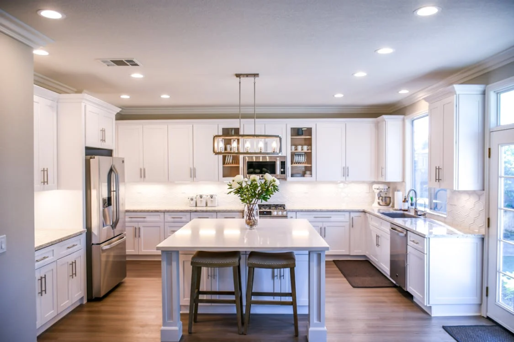 A staged kitchen, ready for an open house