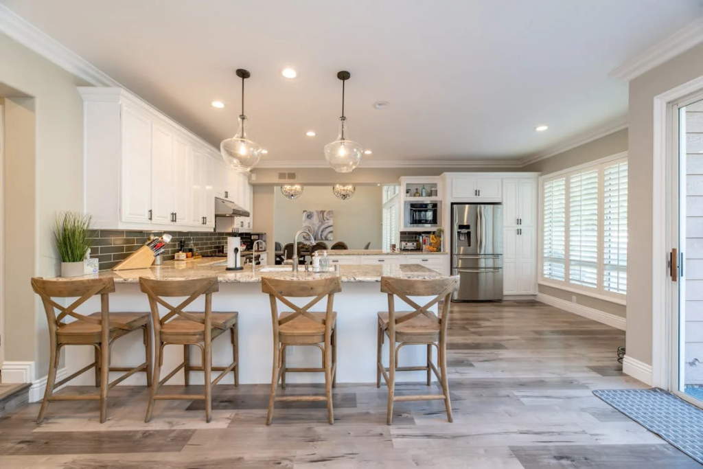 The interior of a well-maintained home